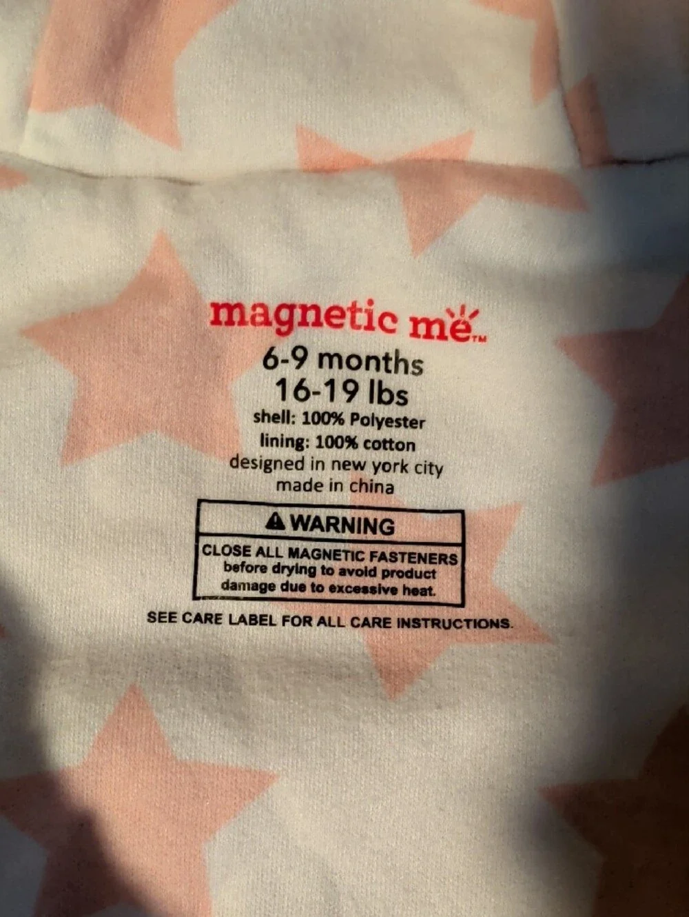 Magnetic Me Pink Hooded Baby Footie with Ears